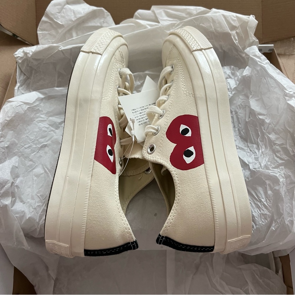 Converse x Comme des Garçons Play White Sneakers